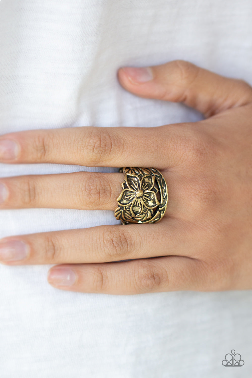 Paparazzi Accessories ✽ Hibiscus Highland - Brass Ring✽Flat Rate Ship $4.50✽