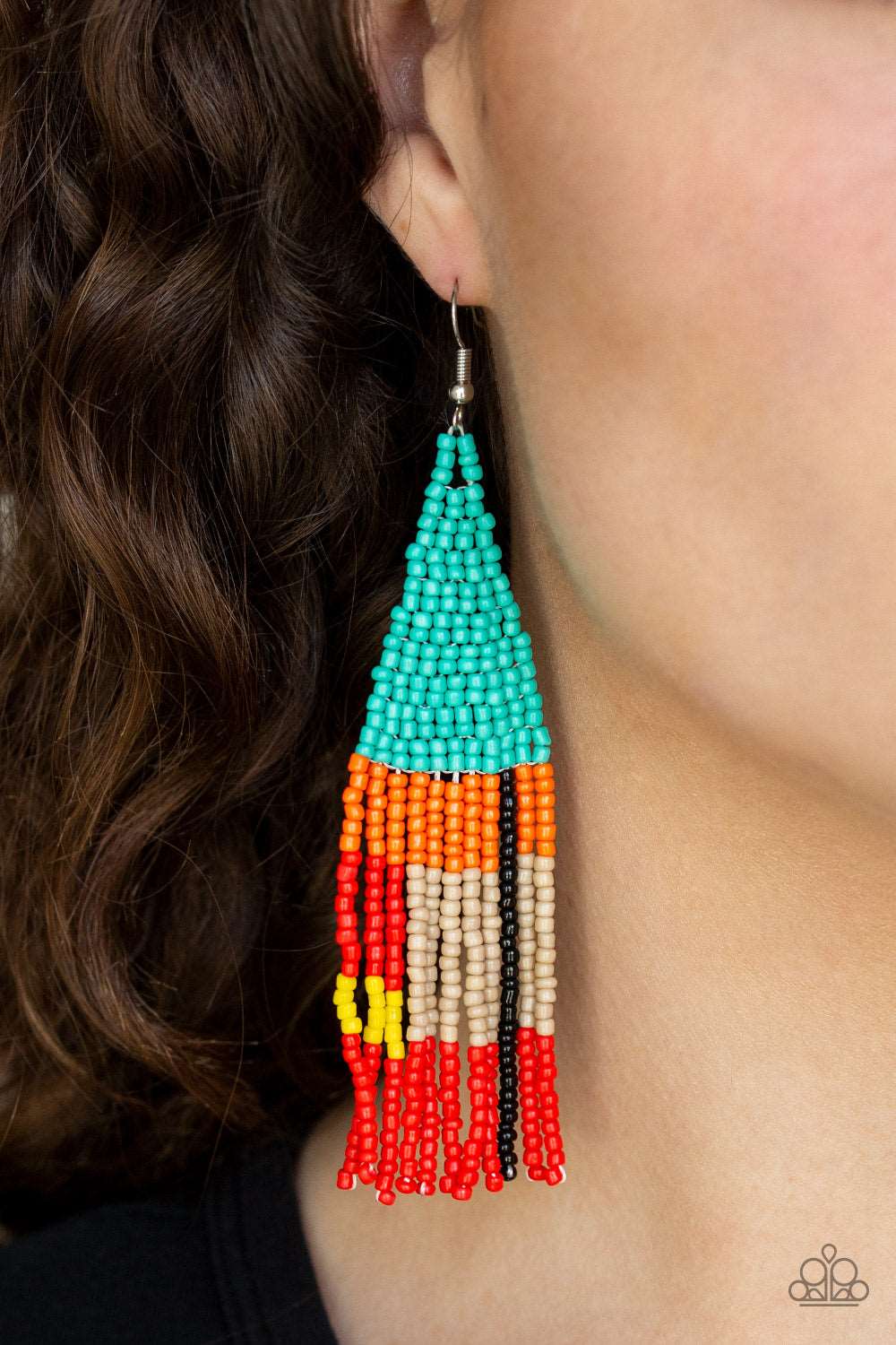 Paparazzi Accessories ✽ Beaded Boho - Blue Earrings✽Flat Rate Ship $4.50✽