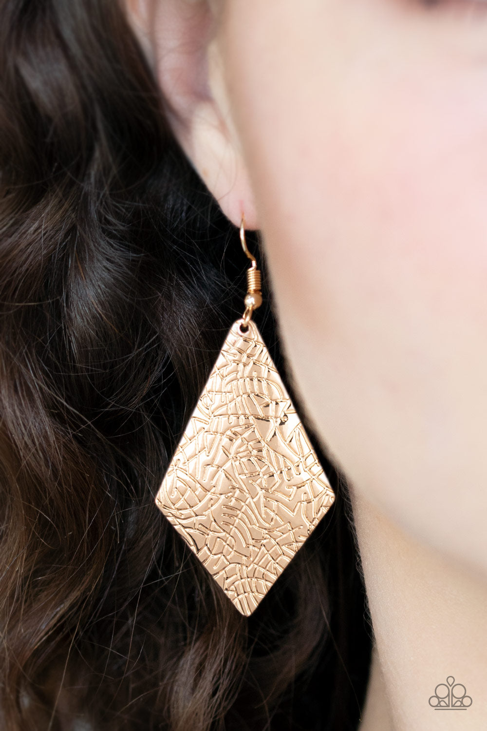 Paparazzi Accessories ✽ Texture Retreat - Gold Earrings✽Flat Rate Ship $4.50✽