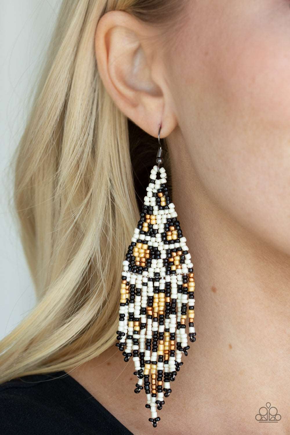 Paparazzi Accessories ✽ Bodacious Bombshell - White Earrings✽Flat Rate Ship $4.50✽