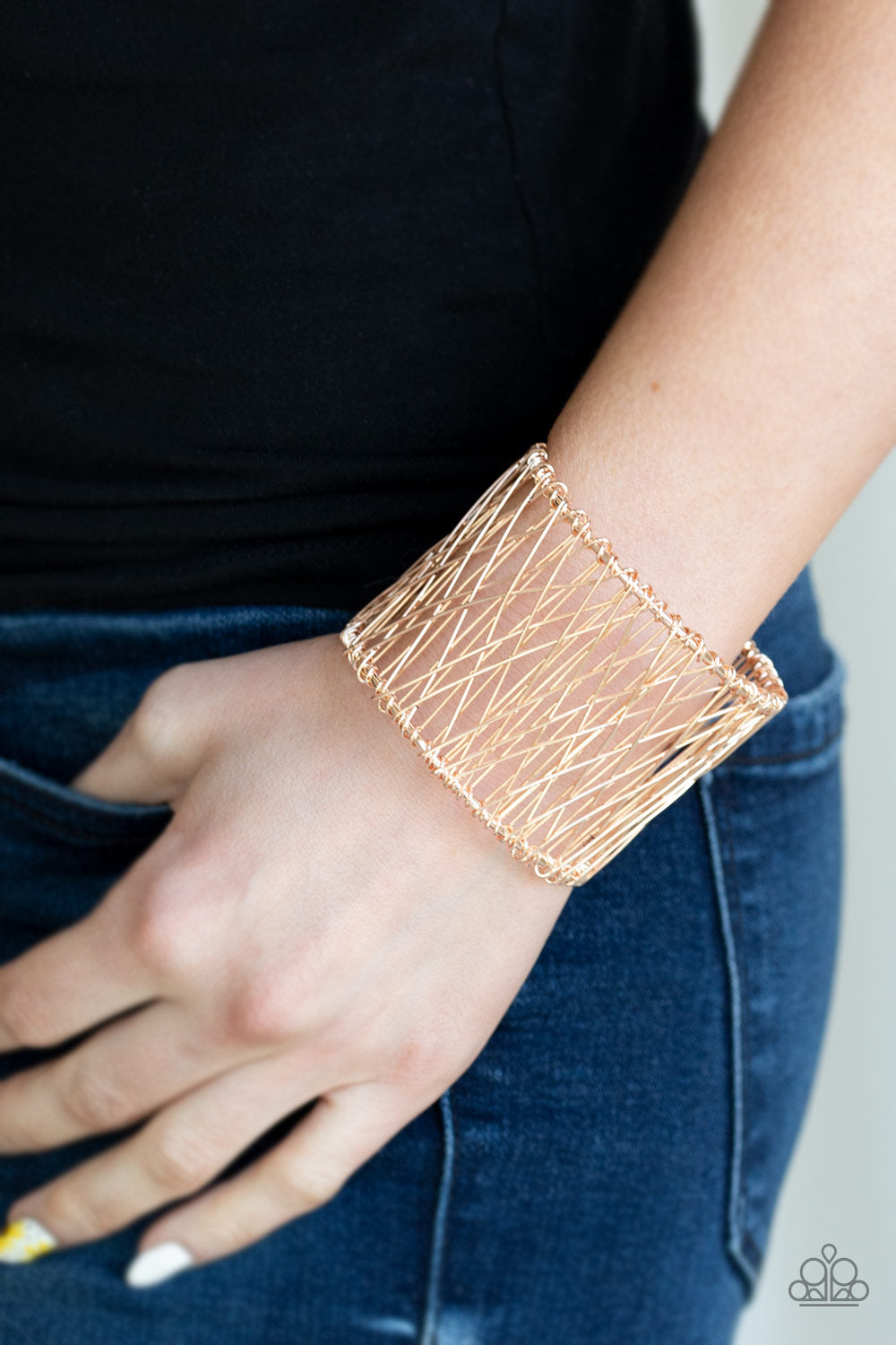 Paparazzi Accessories ✽ Work For WIRE - Rose Gold Bracelet✽Flat Rate Ship $4.50✽