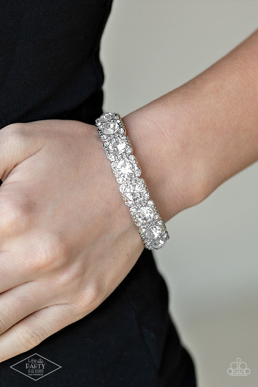 Paparazzi Accessories ❋Blinged Out - White Bracelet❋ Flat Rate Ship $4.50❋