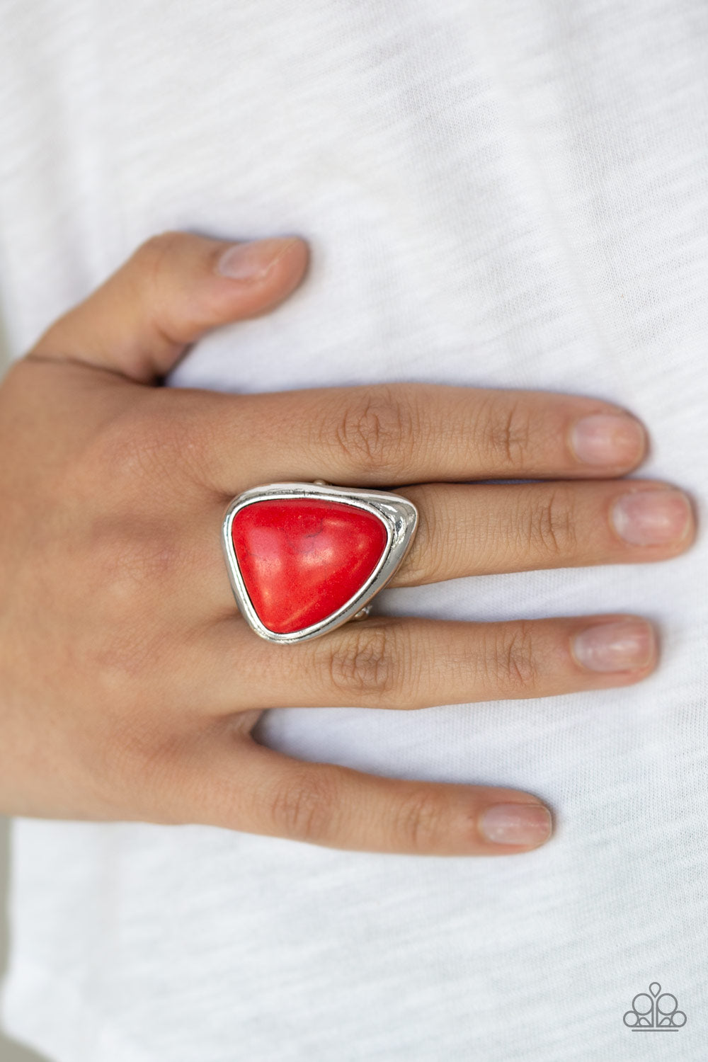 Paparazzi Accessories ✽ Stone Scene - Red Ring✽Flat Rate Ship $4.50✽