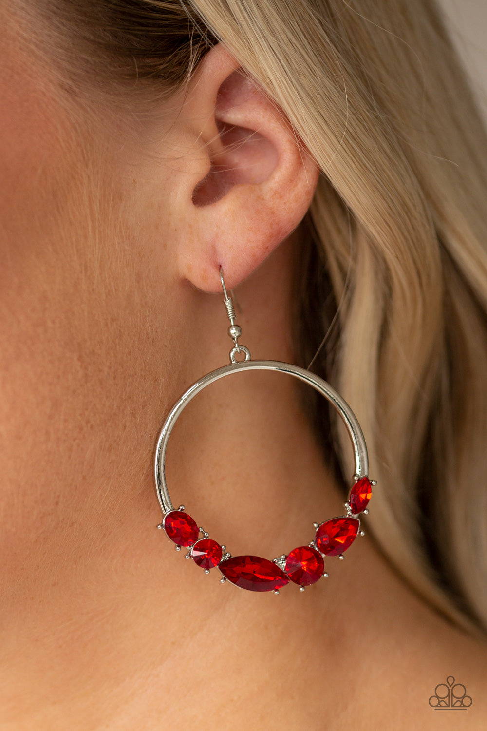 Paparazzi Accessories ✽ Legendary Luminescence - Red Earrings✽Flat Rate Ship $4.50✽