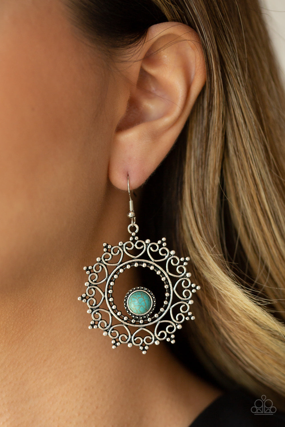 Paparazzi Accessories ✽ Wreathed in Whimsicality - Blue Earrings✽Flat Rate Ship $4.50✽