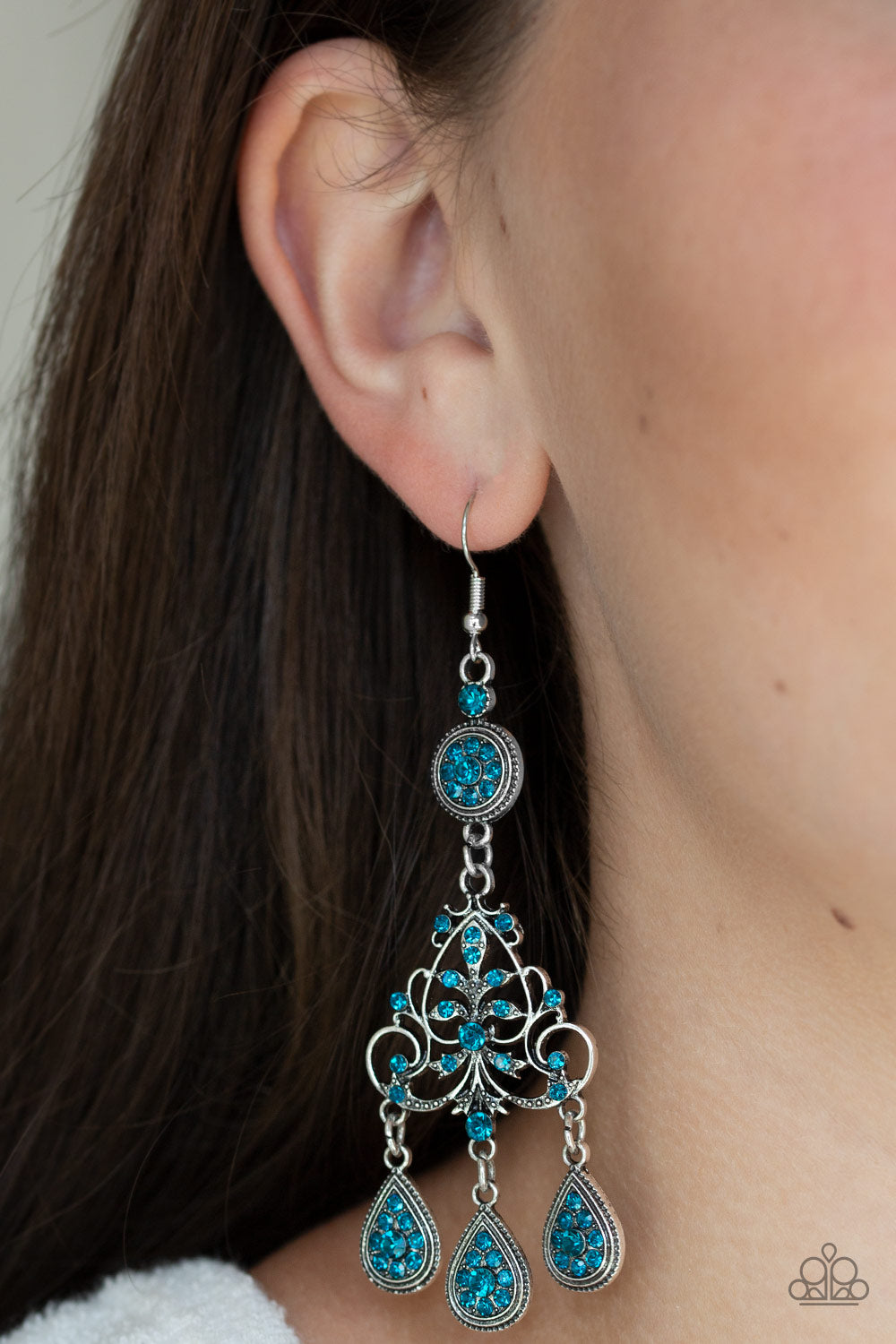 Paparazzi Accessories ✽ Royal Renovation - Blue Earrings✽Flat Rate Ship $4.50✽