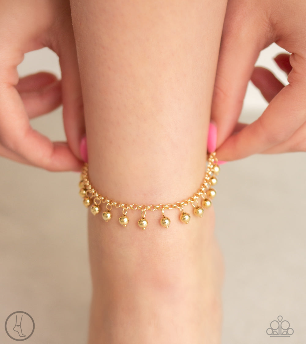 Paparazzi Accessories ✽ West Coast Cruzin - Gold Anklet✽Flat Rate Ship $4.50✽