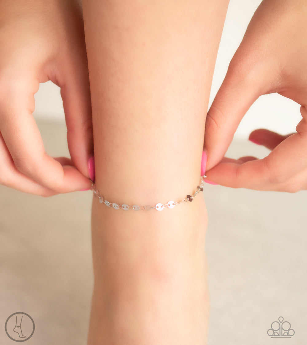 Paparazzi Accessories ✽ Beach Shimmer - Silver Anklet✽Flat Rate Ship $4.50✽