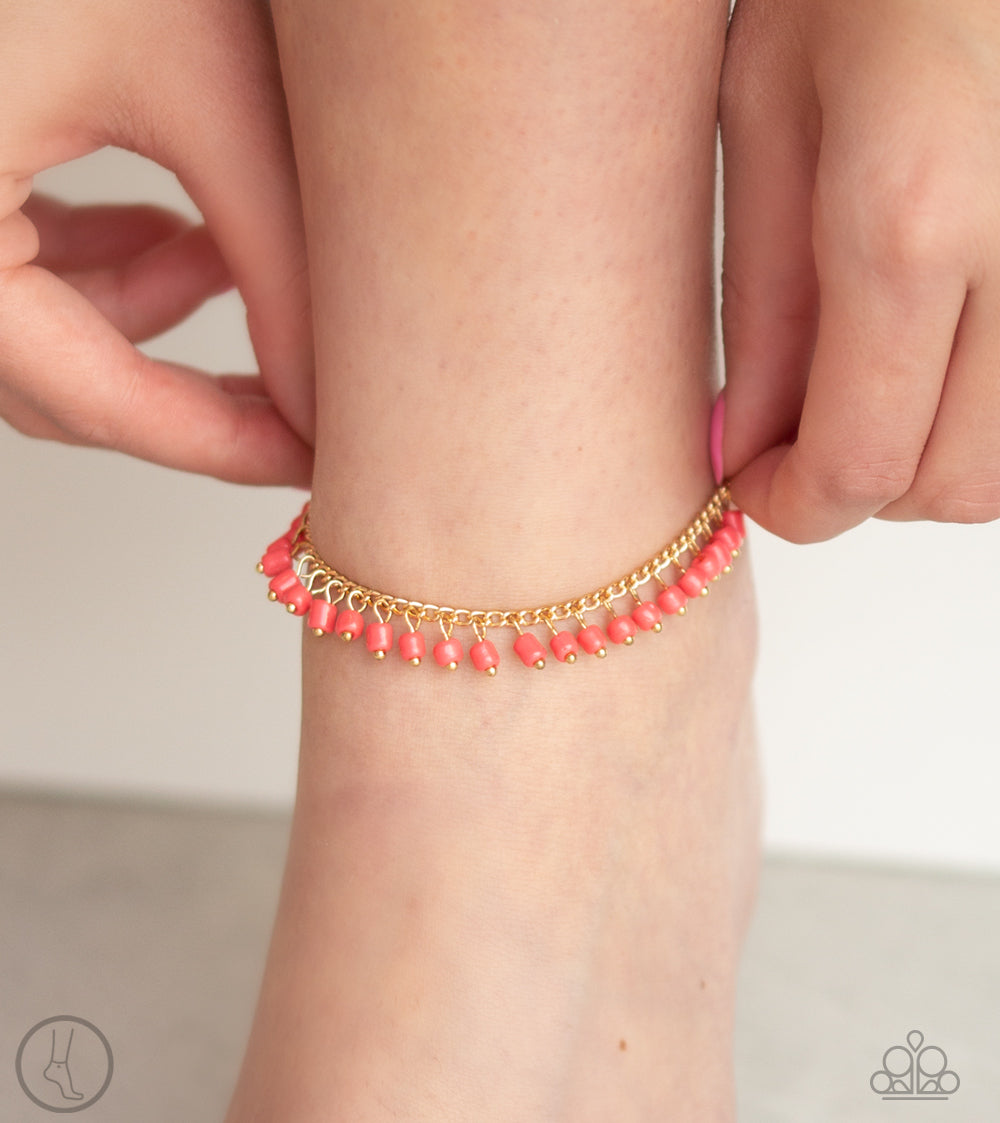Paparazzi Accessories ✽ Mermaid Mix - Orange Anklet✽Flat Rate Ship $4.50✽