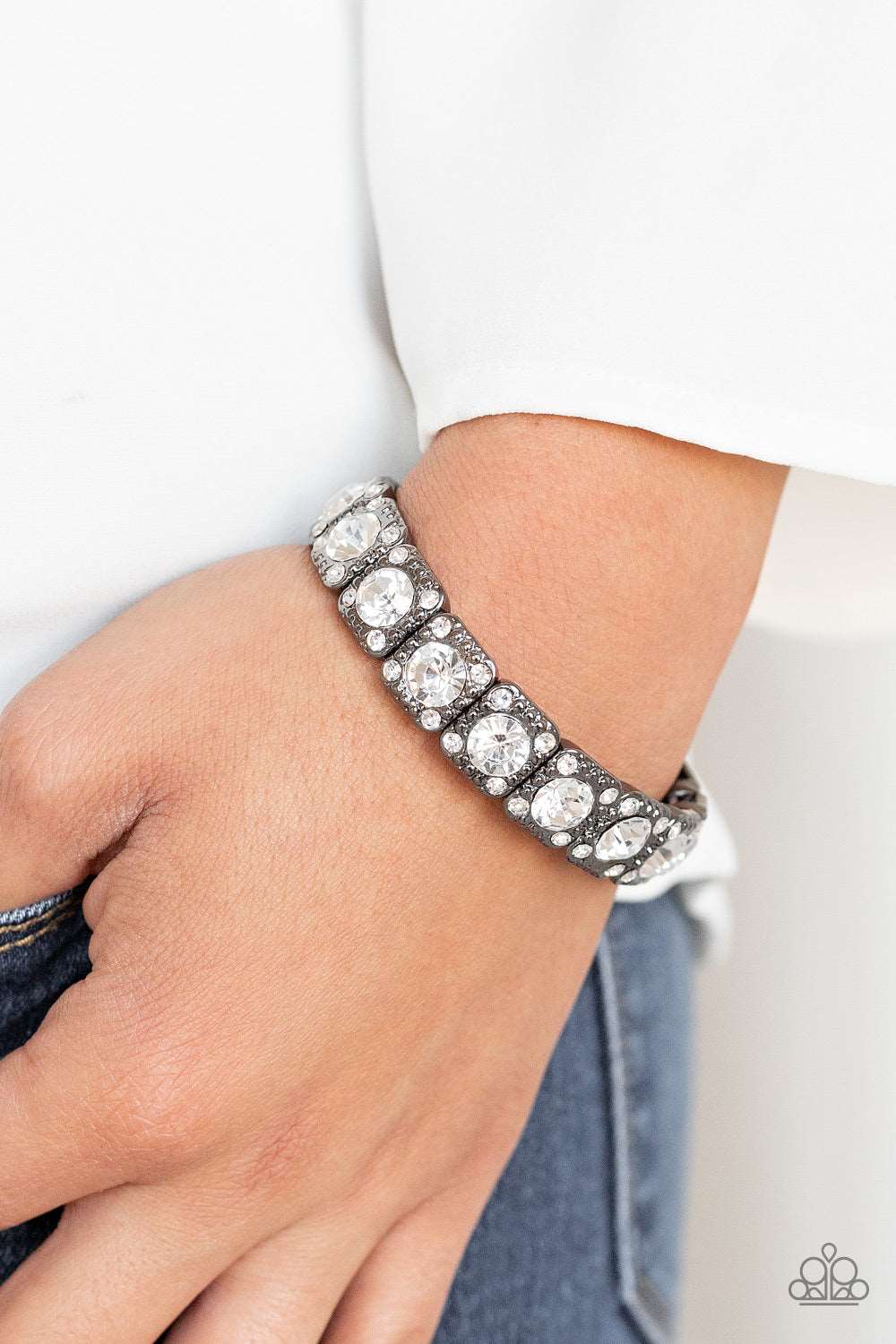 Paparazzi Accessories ✽ Blinged Out - Black Bracelet✽Flat Rate Ship $4.50✽