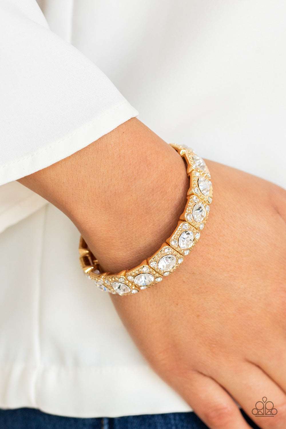 Paparazzi Accessories ✽ Blinged Out - Gold Bracelet✽Flat Rate Ship $4.50✽