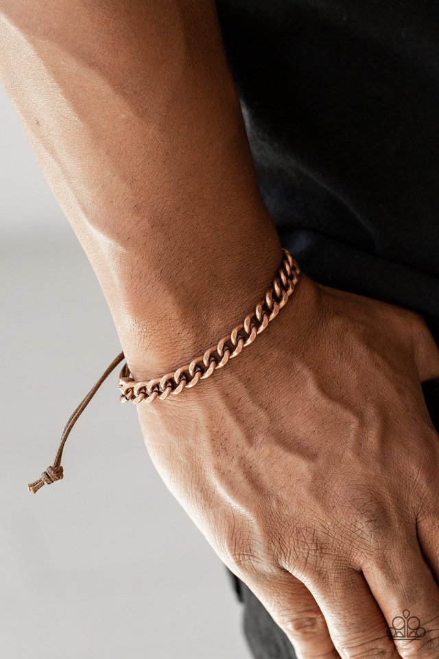 Paparazzi Accessories ✽Tiebreaker - Copper Mens Bracelet✽Flat Rate Ship $4.50✽
