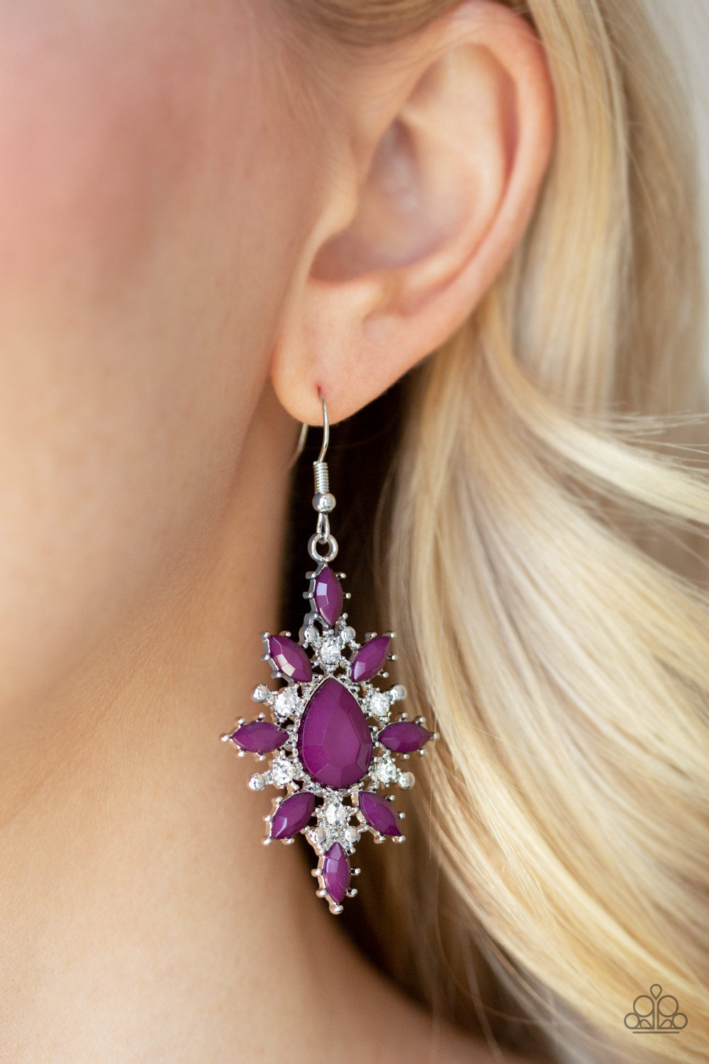 Paparazzi Accessories ✽ Glamorously Colorful - Purple Earrings✽Flat Rate Ship $4.50✽