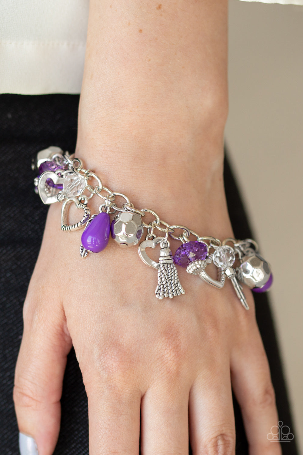 Paparazzi Accessories ✽ Charmingly Romantic - Purple Bracelet✽Flat Rate Ship $4.50✽