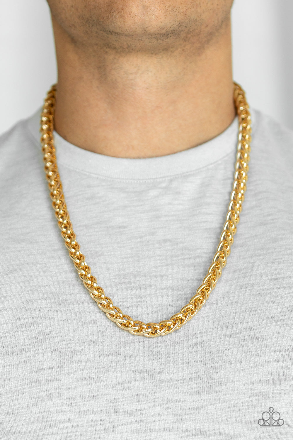Paparazzi Accessories ✽Big Talker - Gold Mens Necklace✽Flat Rate Ship $4.50✽
