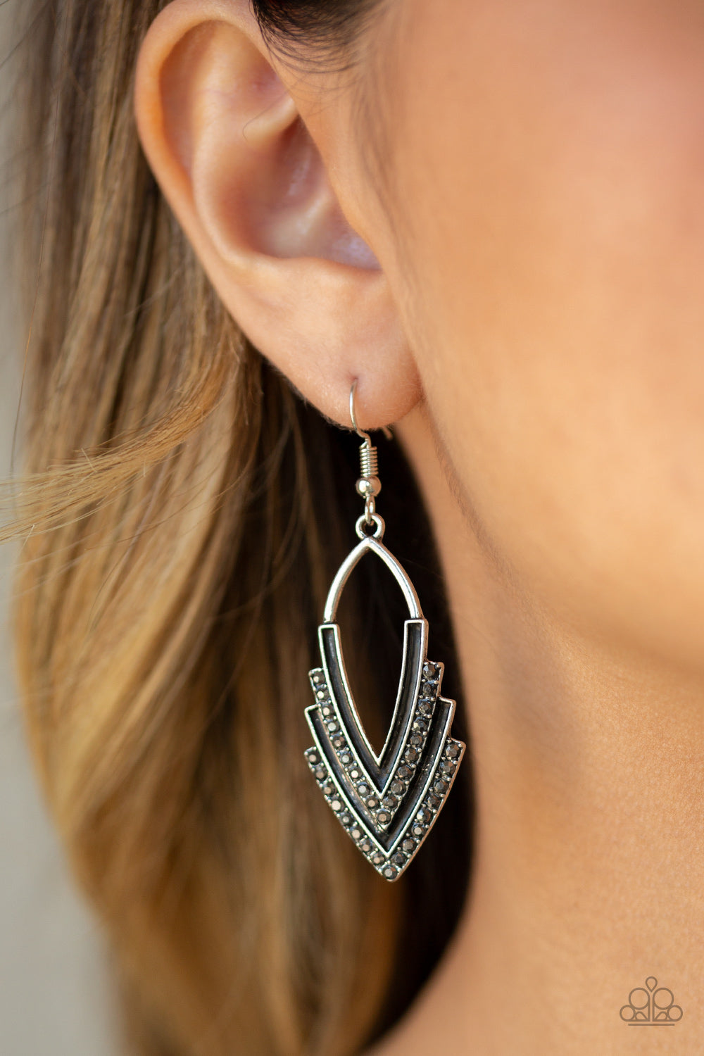 Paparazzi Accessories ✽ Tour de Force - Silver Earrings✽Flat Rate Ship $4.50✽