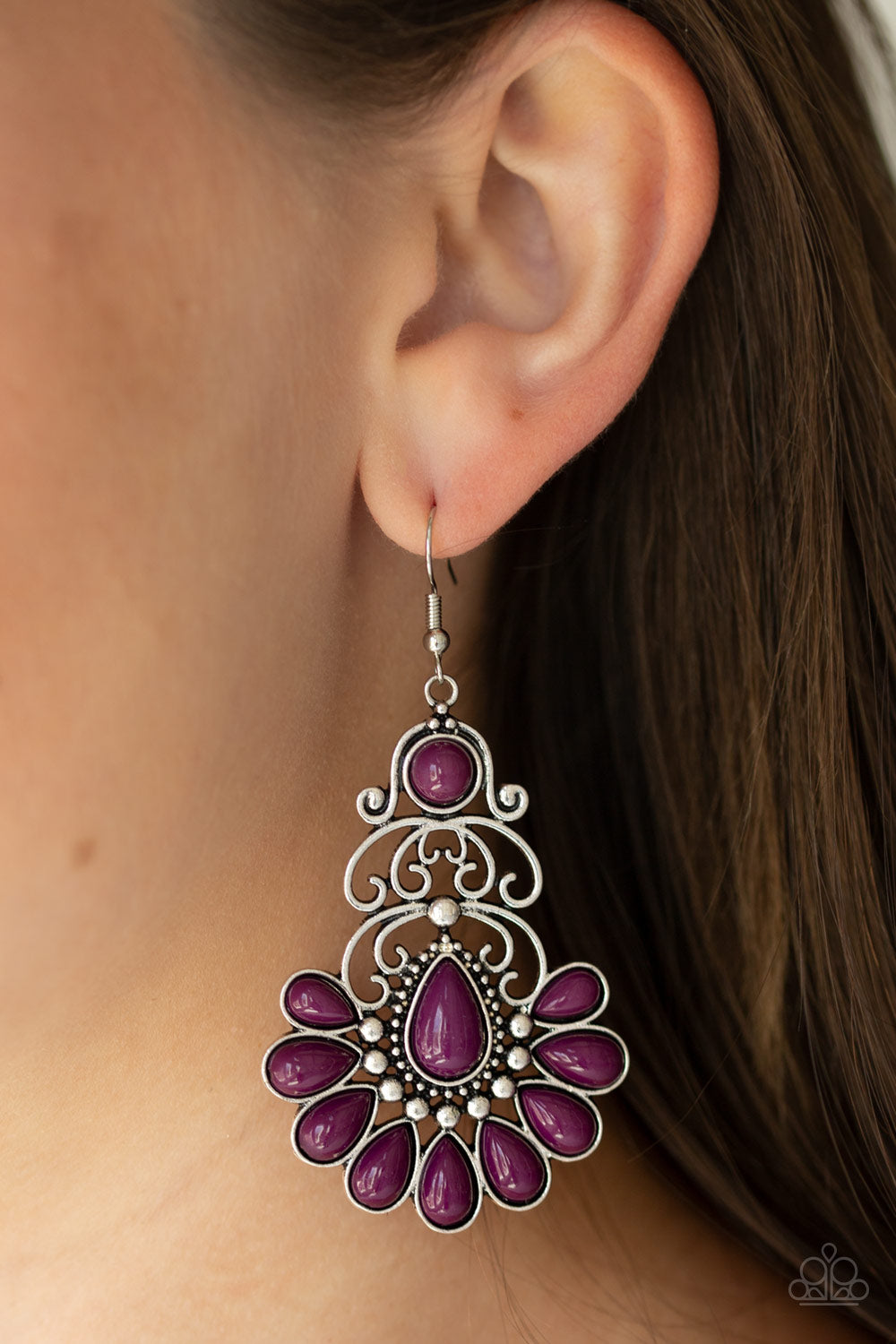 Paparazzi Accessories ✽ Paradise Parlor - Purple Earrings✽Flat Rate Ship $4.50✽