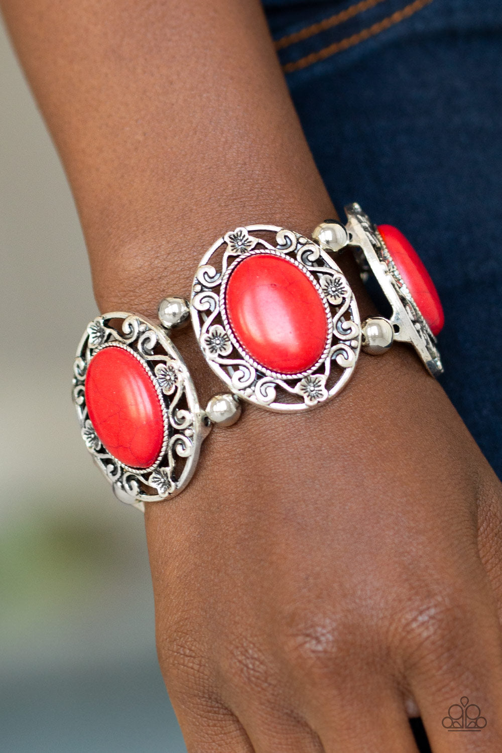 Paparazzi Accessories ✽ Rodeo Rancho - Red Bracelet✽Flat Rate Ship $4.50✽