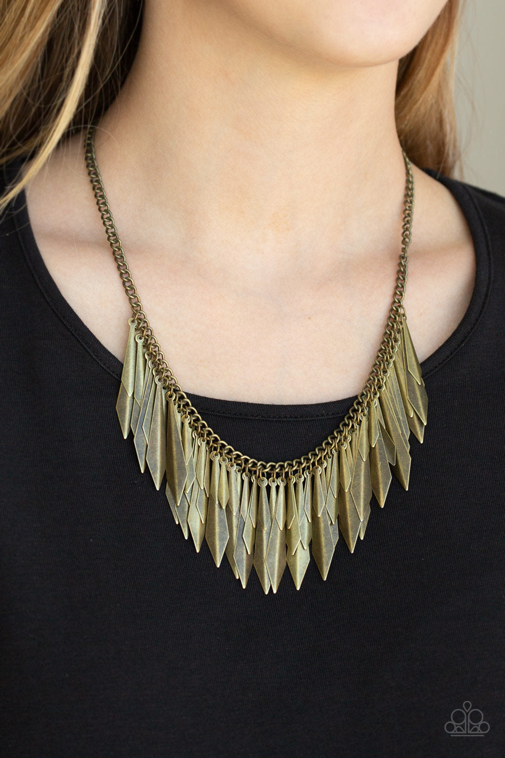 Paparazzi Accessories ✽The Thrill-Seeker - Brass Necklace✽Flat Rate Ship $4.50✽