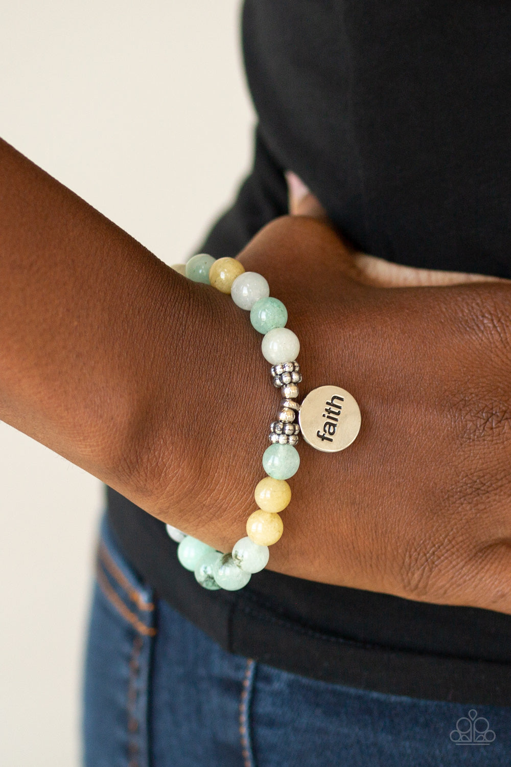 Paparazzi Accessories ✽ FAITH It, Till You Make It - Green Bracelet✽Flat Rate Ship $4.50✽