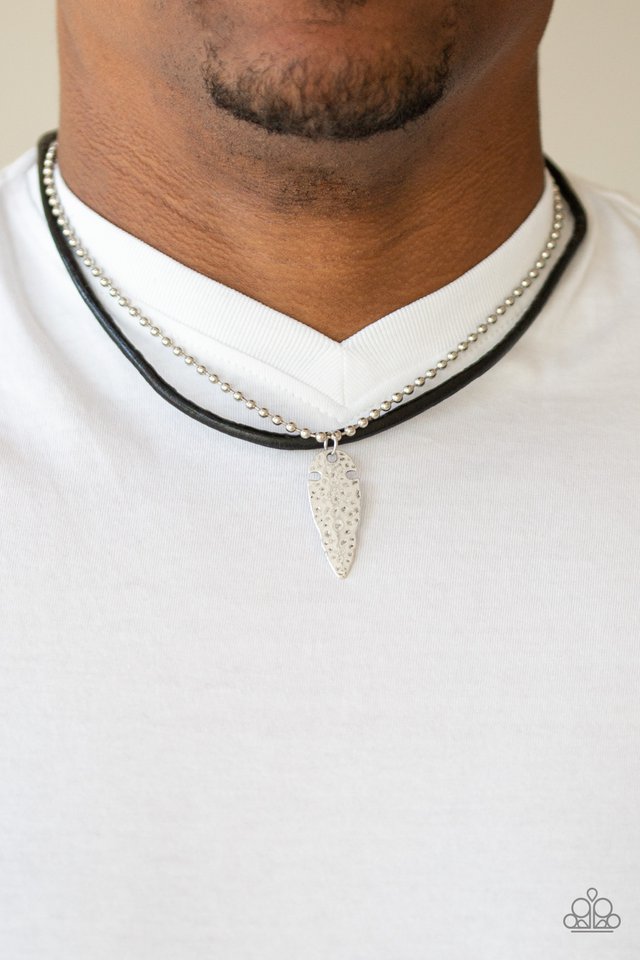 Paparazzi Accessories ❋Arrowhead Anvil - Silver Mens Necklace❋ Flat Rate Ship $4.50❋