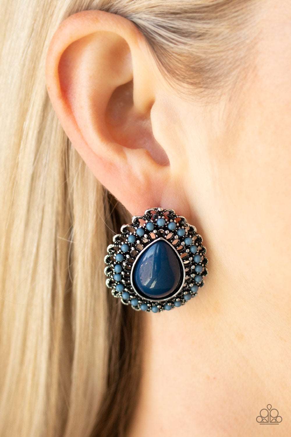 Paparazzi Accessories ✽ Beaded Blast - Blue Post Earrings✽Flat Rate Ship $4.50✽