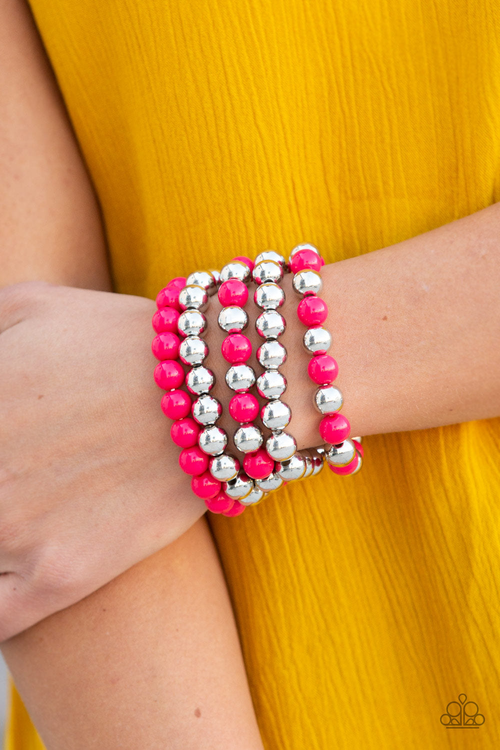 Paparazzi Accessories ✽ Pop-YOU-lar Culture - Pink Bracelet✽Flat Rate Ship $4.50✽