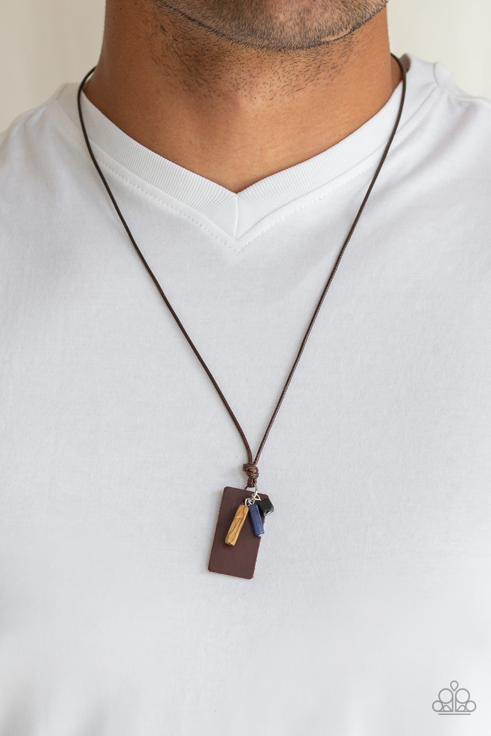 Paparazzi Accessories ✽Mens Mountain Scout - Brown Necklace ✽ Flat Rate Ship $4.50✽