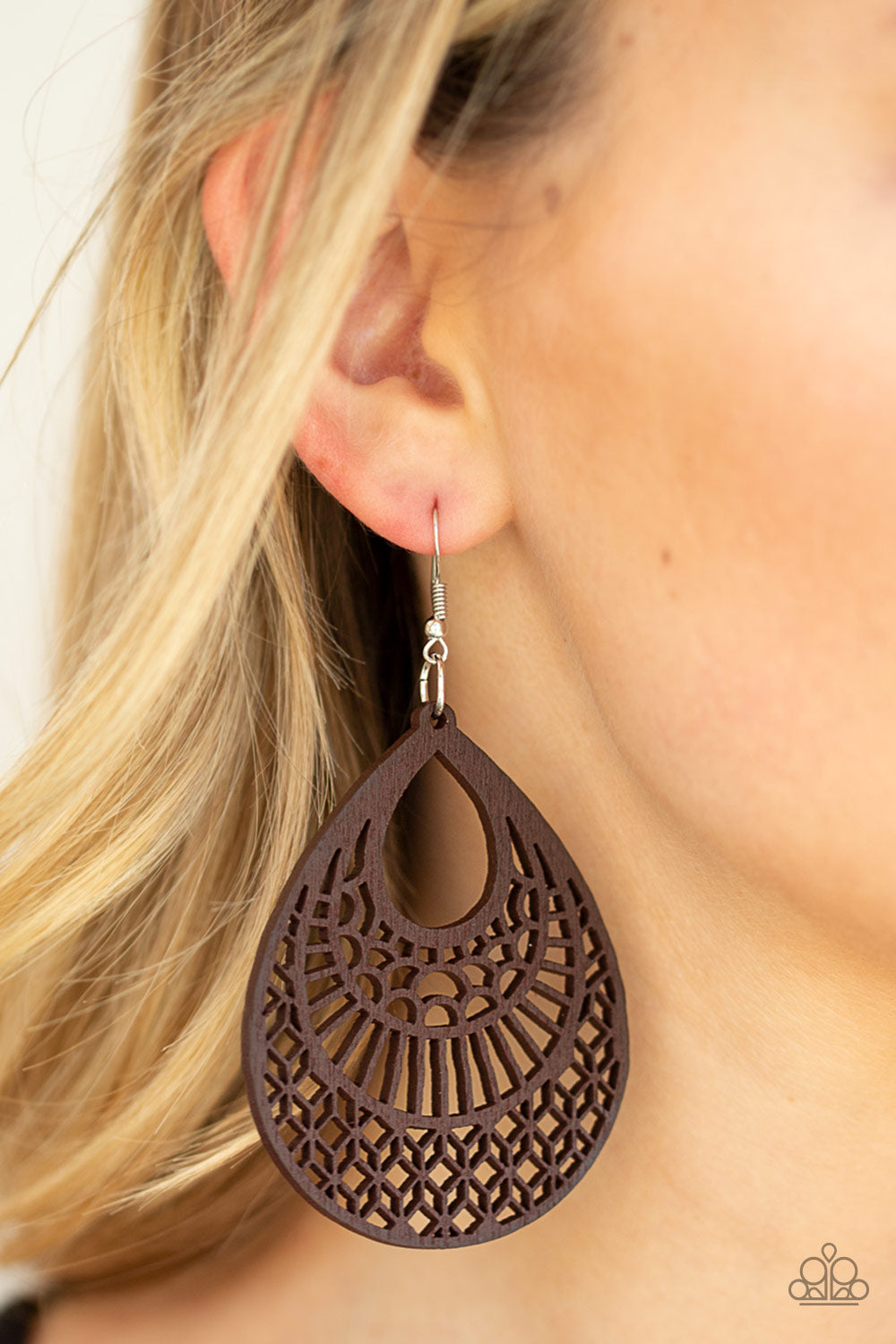 Paparazzi Accessories ✽ Shoulda Coulda WOODa - Brown Earrings✽Flat Rate Ship $4.50✽