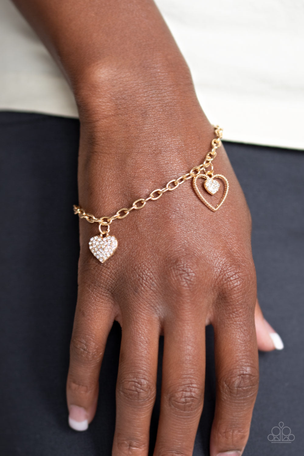 Paparazzi Accessories ✽ Hearts and Harps - Gold Bracelet✽Flat Rate Ship $4.50✽