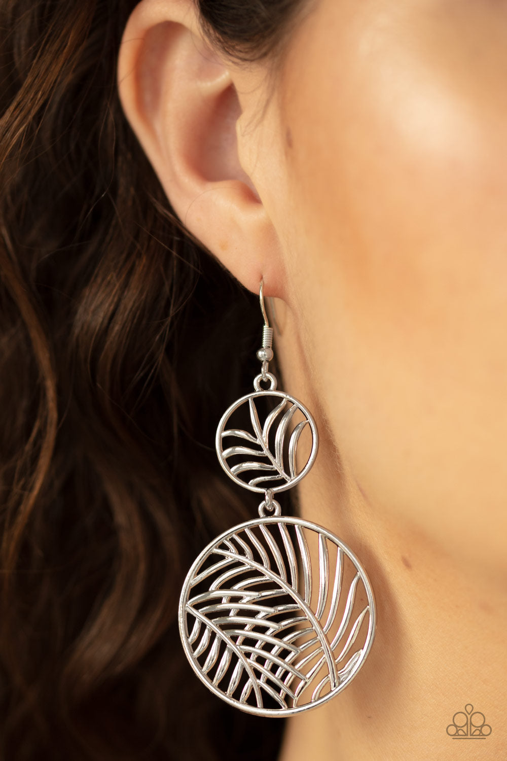 Paparazzi Accessories ✽ Palm Oasis - Silver Earrings✽Flat Rate Ship $4.50✽
