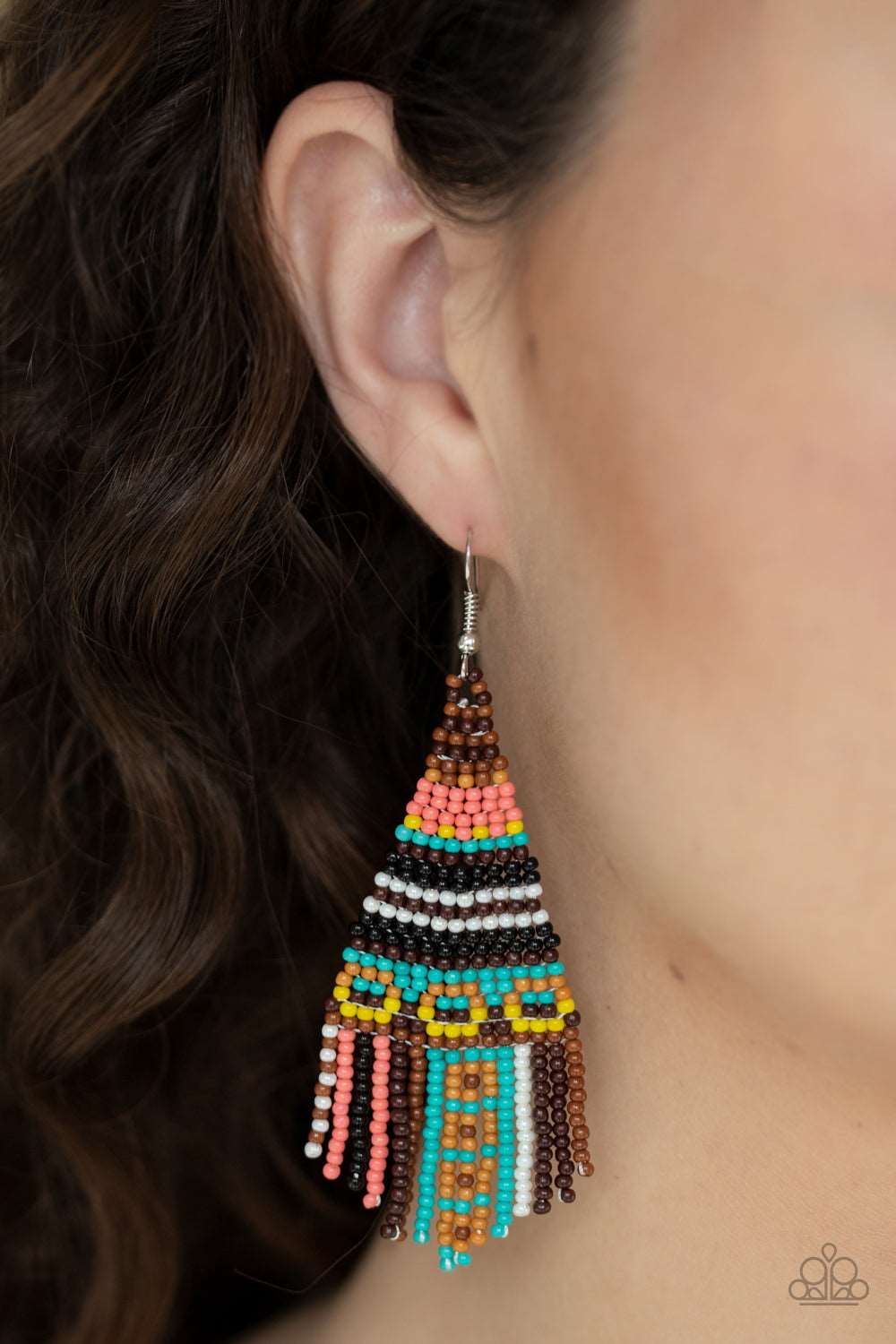Paparazzi Accessories ✽ Beaded Bohemian - Brown Earrings✽Flat Rate Ship $4.50✽