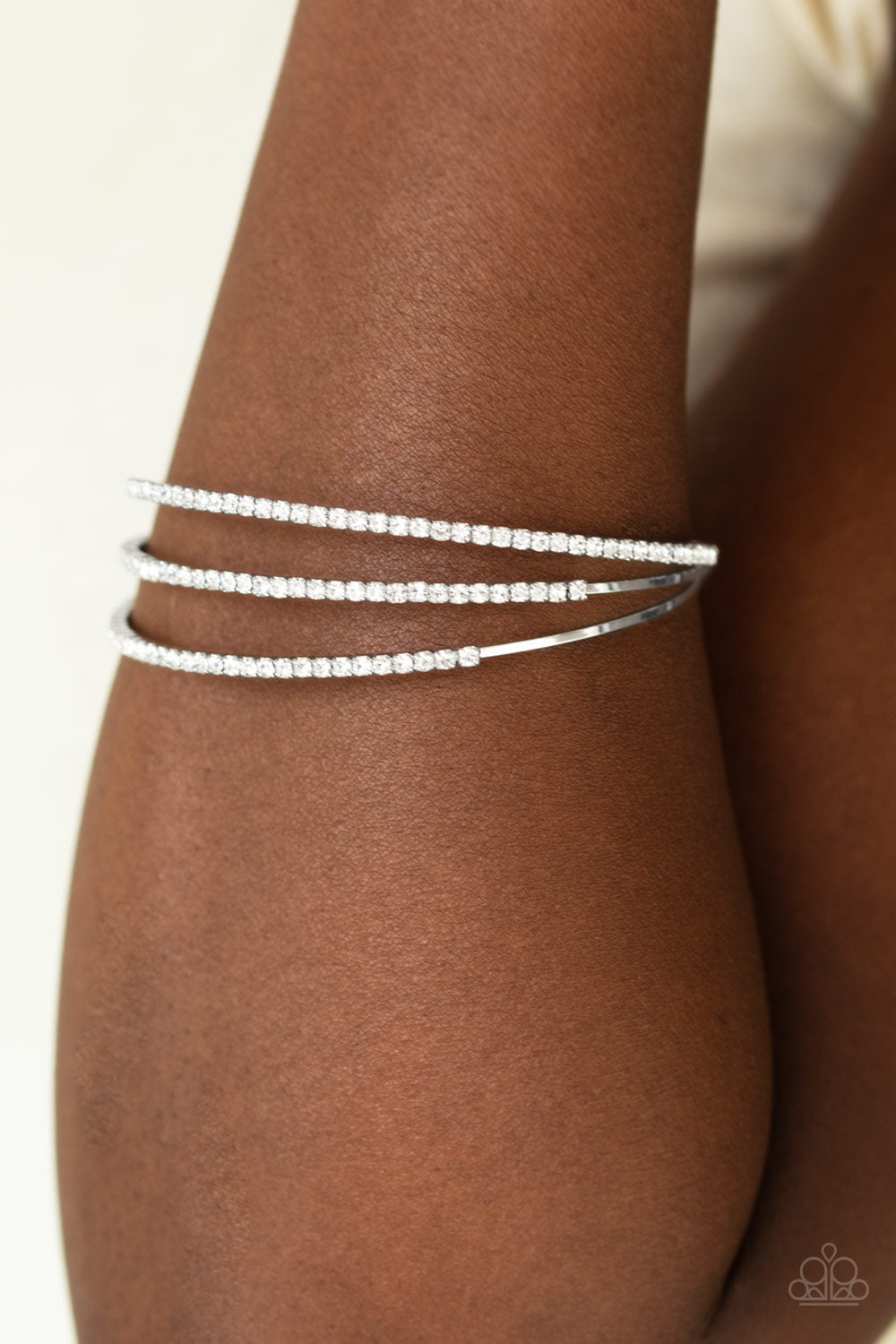 Paparazzi Accessories ✽ Iridescently Infatuated - White Bracelet✽Flat Rate Ship $4.50✽