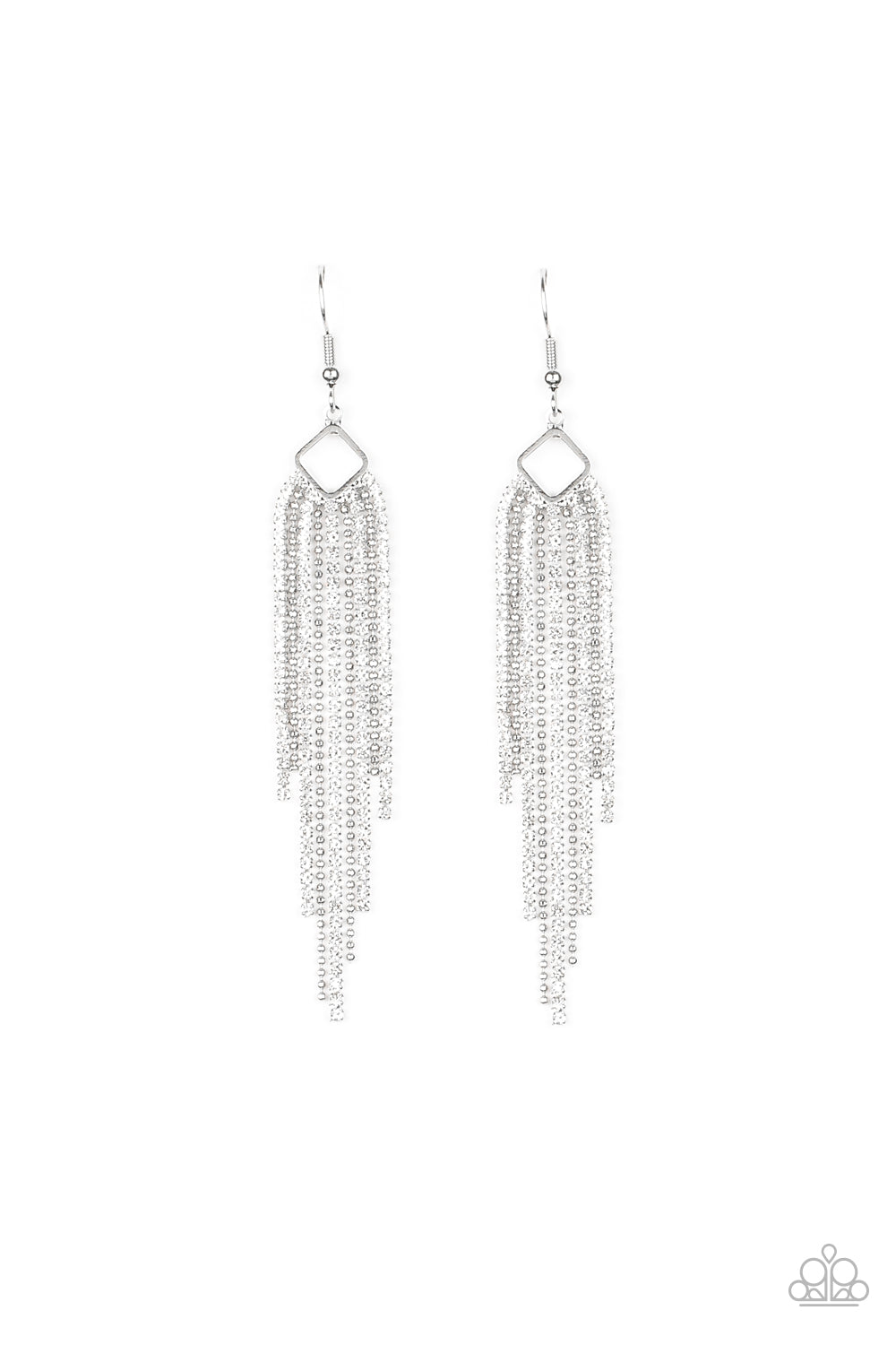 brought✽to✽you✽by✽blingflingbykat✽singing-in-the-reign-white-earrings✽paparazzi-accessories