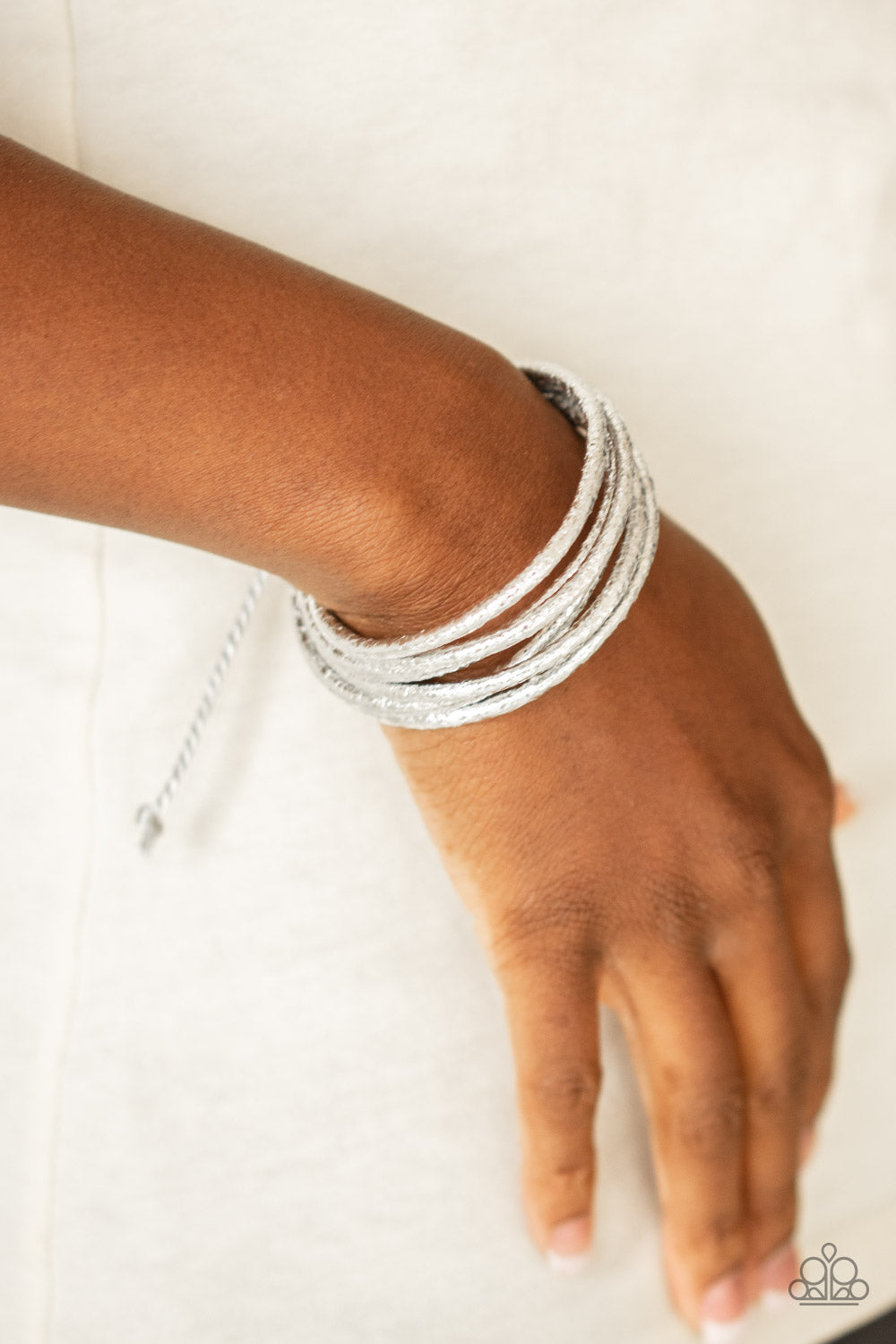 Paparazzi Accessories ✽ Glitter-tastic! - Silver Bracelet✽Flat Rate Ship $4.50✽