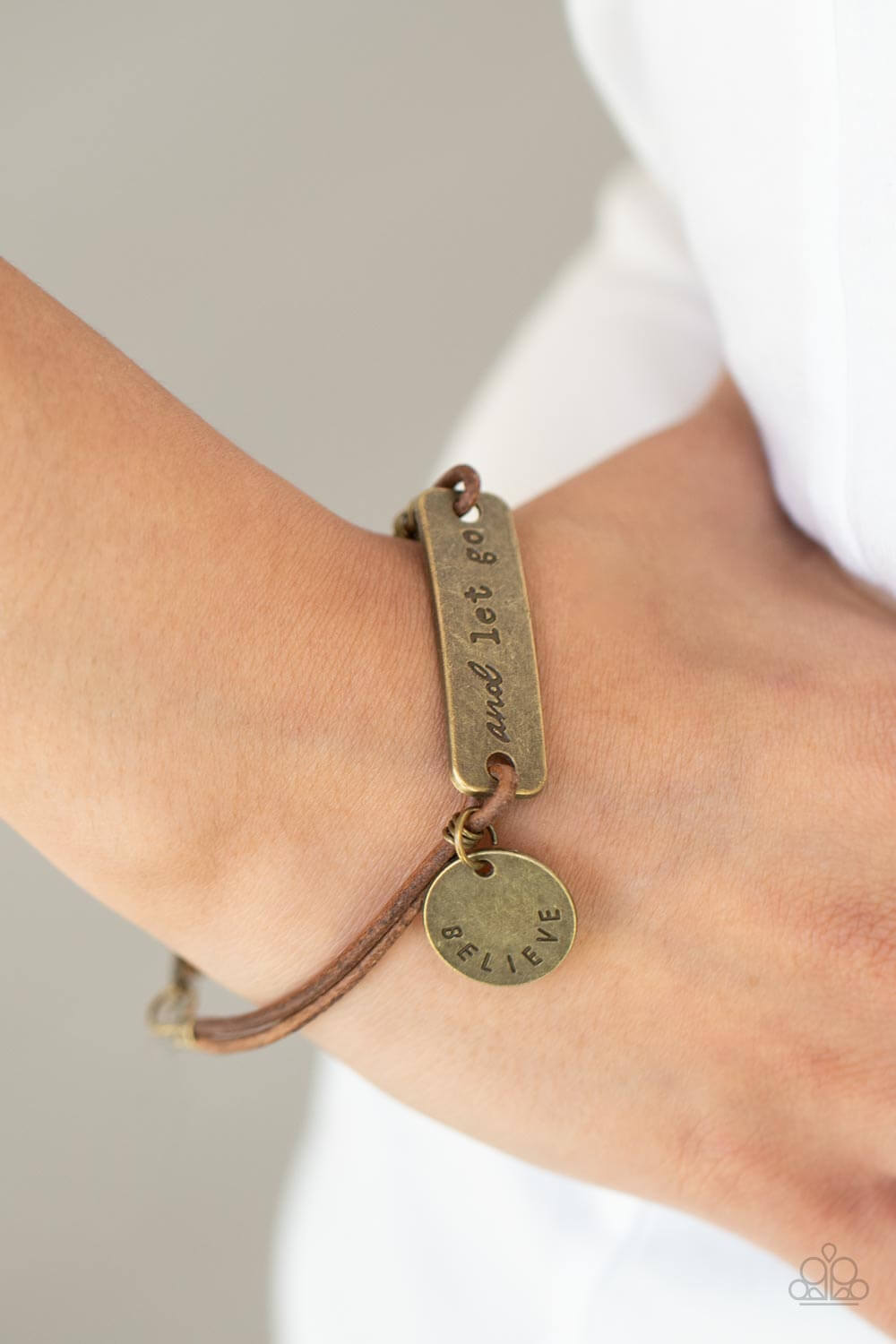 Paparazzi Accessories ❋Believe and Let Go - Brass Bracelet❋ Flat Rate Ship $4.50❋ - Image #2
