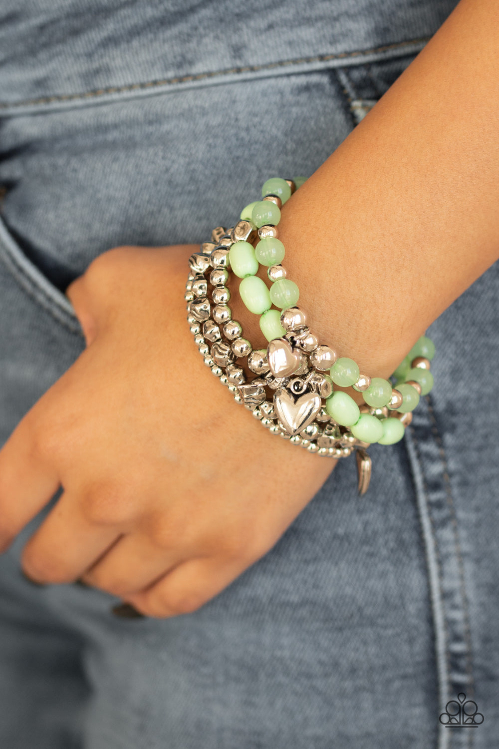 Paparazzi Accessories ✽ No CHARM Done - Green Bracelet✽Flat Rate Ship $4.50✽