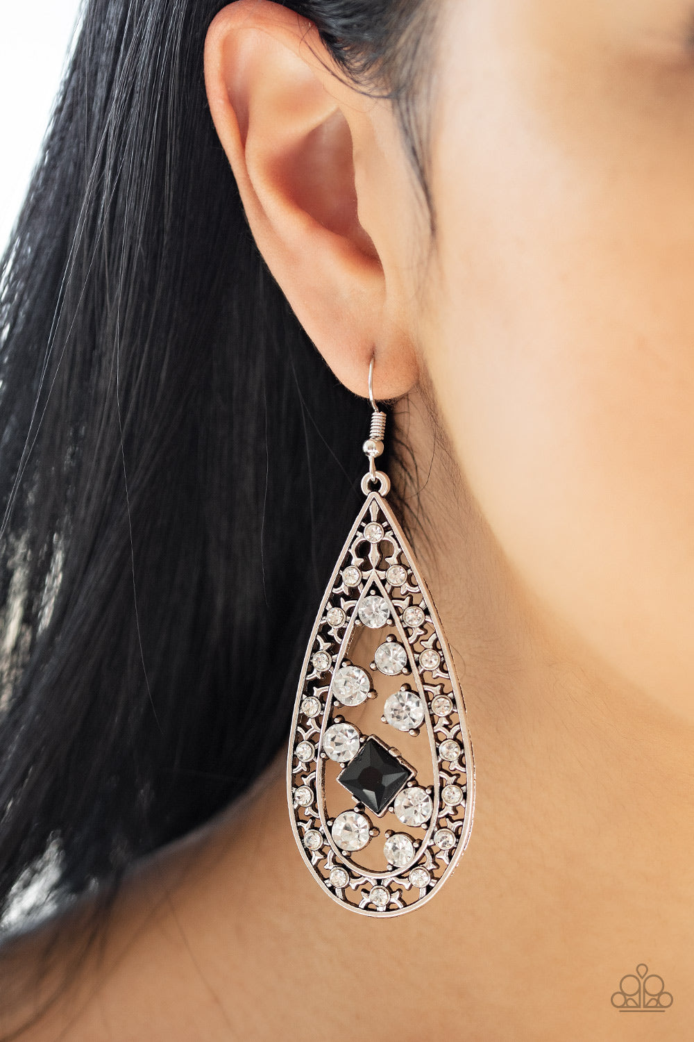 Paparazzi Accessories ✽ Drop-Dead Dazzle - Black Earrings✽Flat Rate Ship $4.50✽