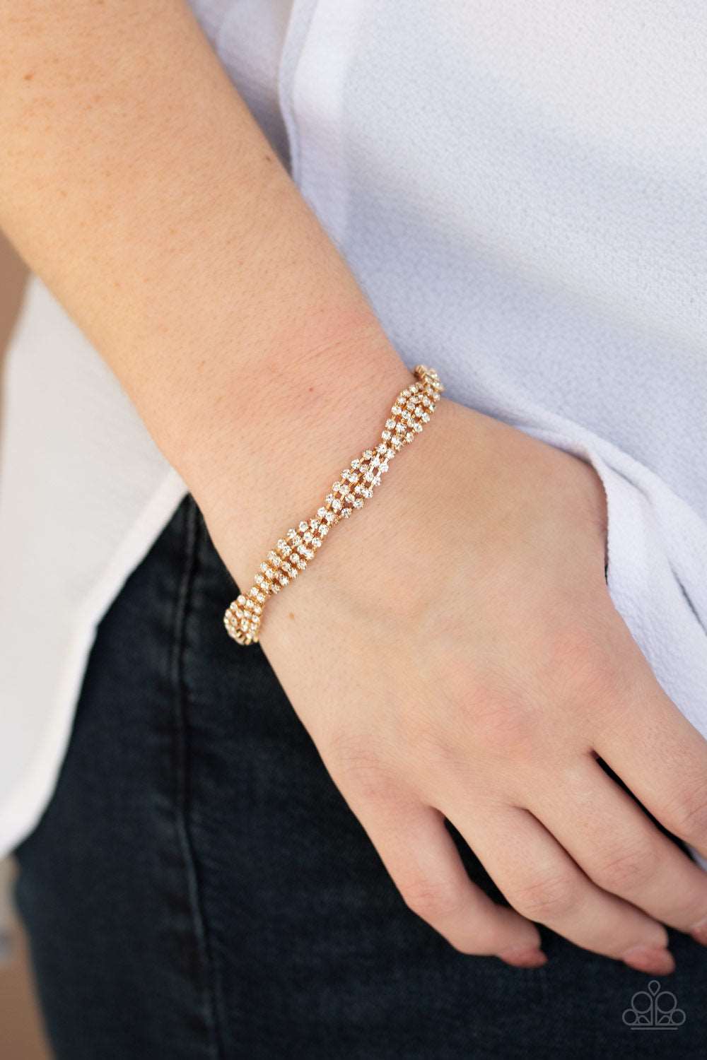 Paparazzi Accessories ✽ Braided Twilight - Gold Bracelet✽Flat Rate Ship $4.50✽