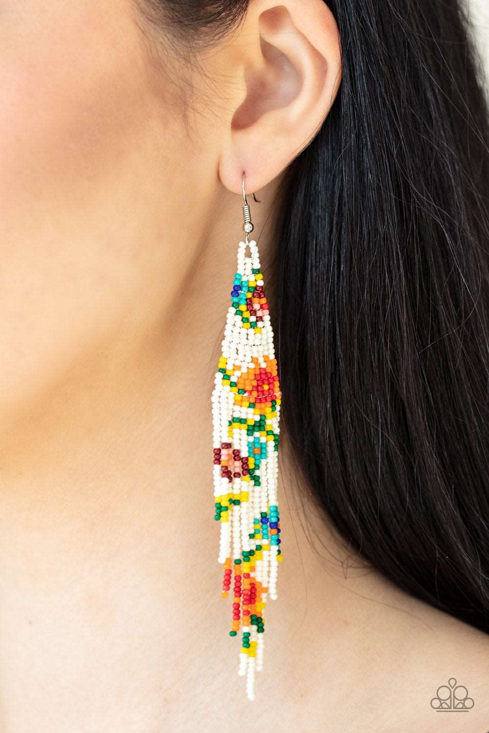 Paparazzi Accessories ✽ Beaded Gardens - White Earrings✽Flat Rate Ship $4.50✽