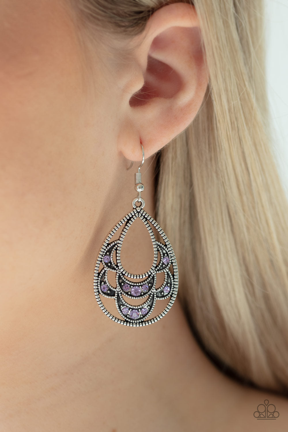 Paparazzi Accessories ✽ Malibu Macrame - Purple Earrings✽Flat Rate Ship $4.50✽