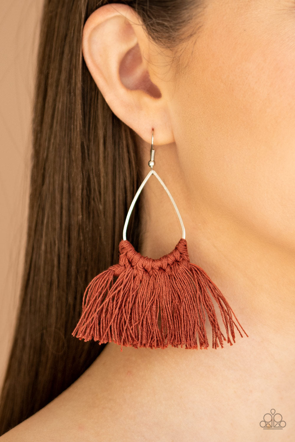 Paparazzi Accessories ✽ Tassel Treat - Brown Earrings✽Flat Rate Ship $4.50✽