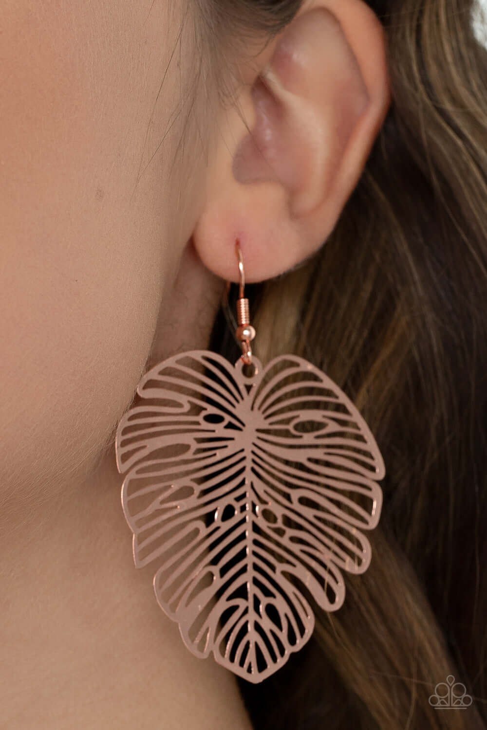 Paparazzi Accessories ❋Palm Palmistry - Copper Earrings❋ Flat Rate Ship $4.50❋ - Image #2