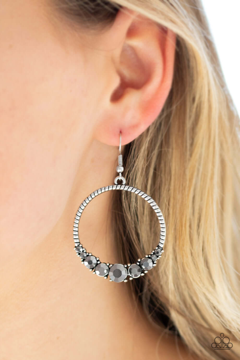 Paparazzi Accessories ✽ Self-Made Millionaire - Silver Earrings✽Flat Rate Ship $4.50✽ - Image #2