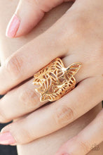 Load image into Gallery viewer, Paparazzi Accessories ✽ Banded Butterflies - Gold Ring✽Flat Rate Ship $4.50✽
