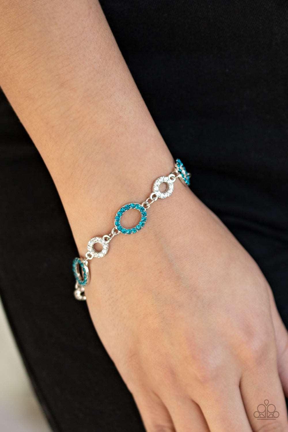 Paparazzi Accessories ✽ Bubbly Bedazzle - Blue Bracelet✽Flat Rate Ship $4.50✽