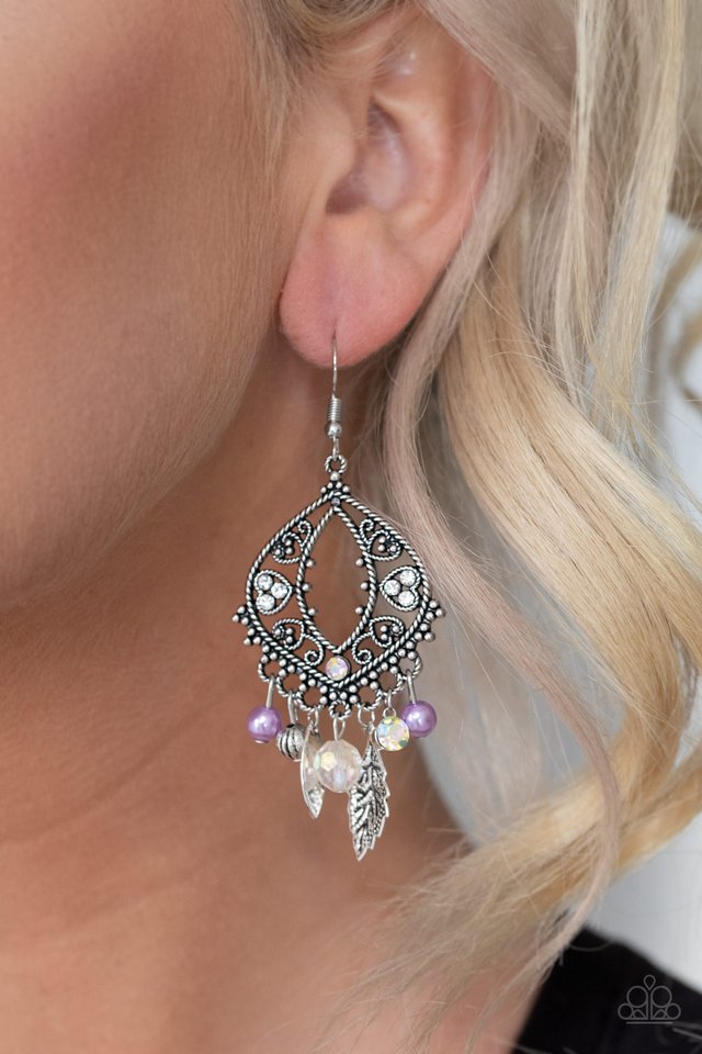 Paparazzi Accessories ✽ Garden Picnic - Purple Earrings ✽Flat Rate Ship $4.50✽