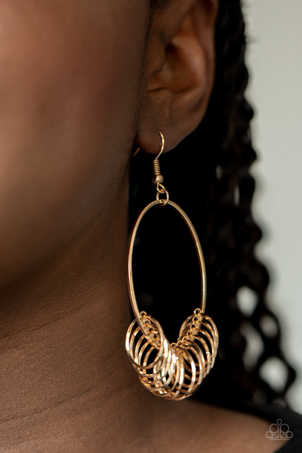 Paparazzi Accessories ✽ Halo Effect - Gold Earrings✽Flat Rate Ship $4.50✽