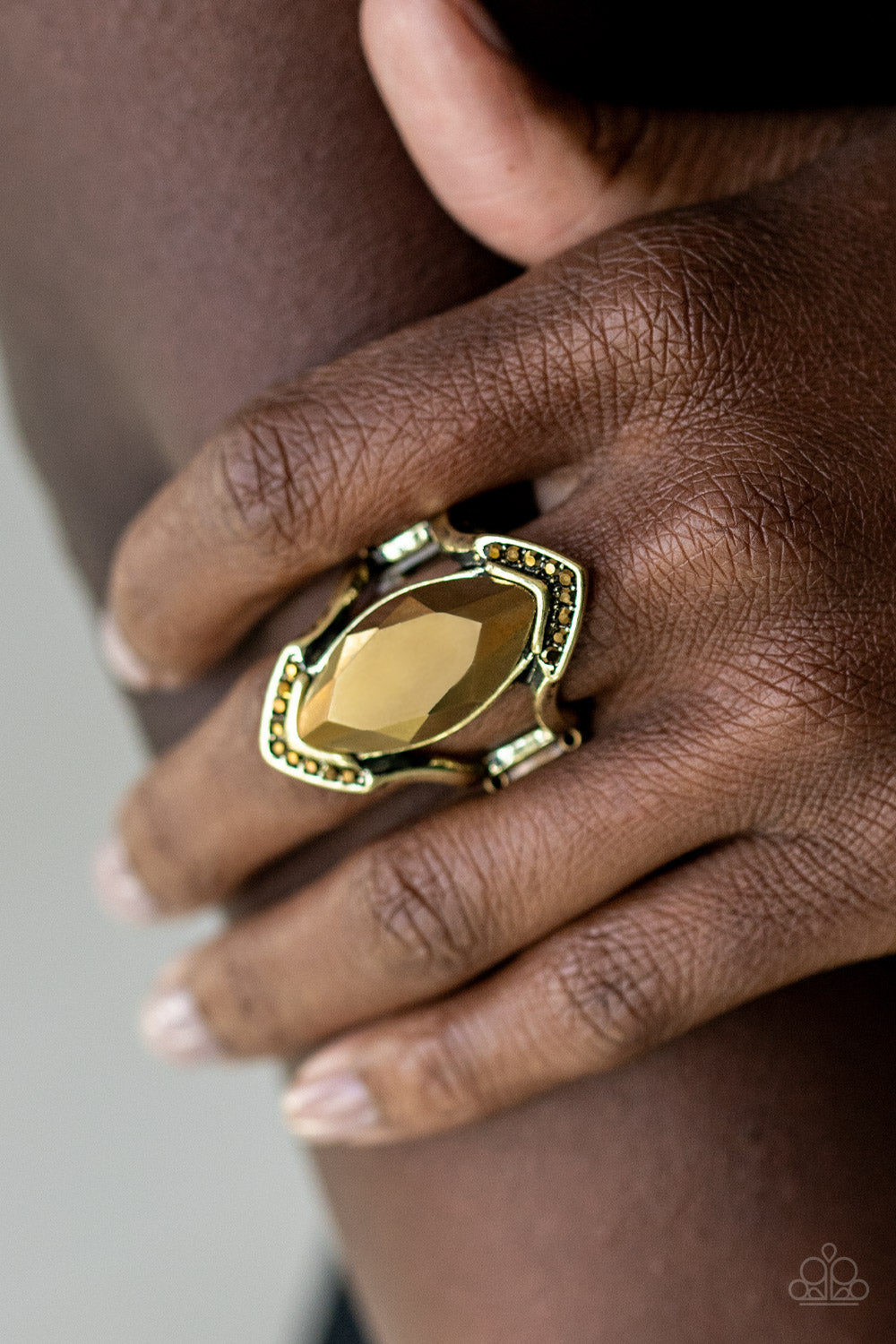 Paparazzi Accessories ✽ Leading Luster - Brass Ring✽Flat Rate Ship $4.50✽