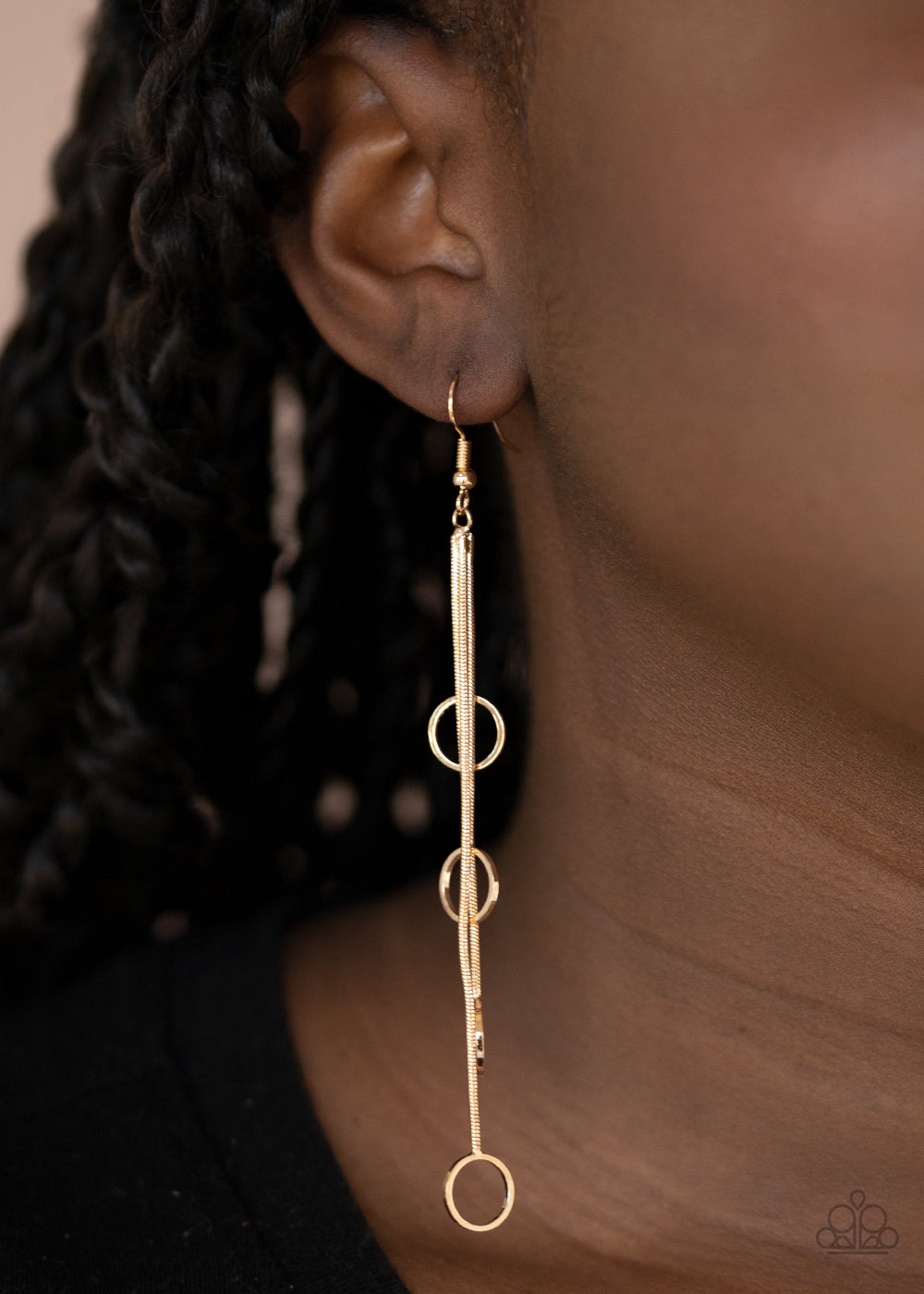 Paparazzi Accessories ✽ Full Swing Shimmer - Gold Earrings✽Flat Rate Ship $4.50✽